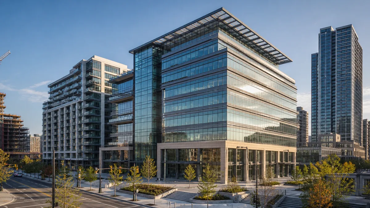 Modern commercial and private development